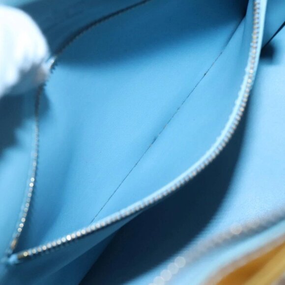 LOUIS VUITTON Monogram Vernis Houston Hand Bag Baby Blue M91005 LV Auth hk2533 - Picture 13 of 16